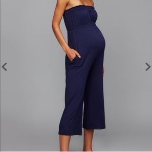MATERNITY A Pea In The Pod navy jumpsuit